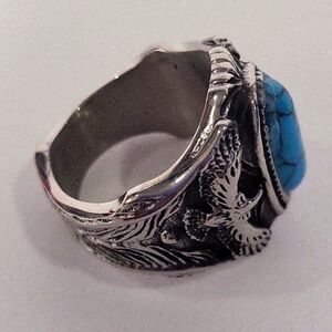 888- Eagle Statement Handmade Men's Ring Size 11 1/2 NWT